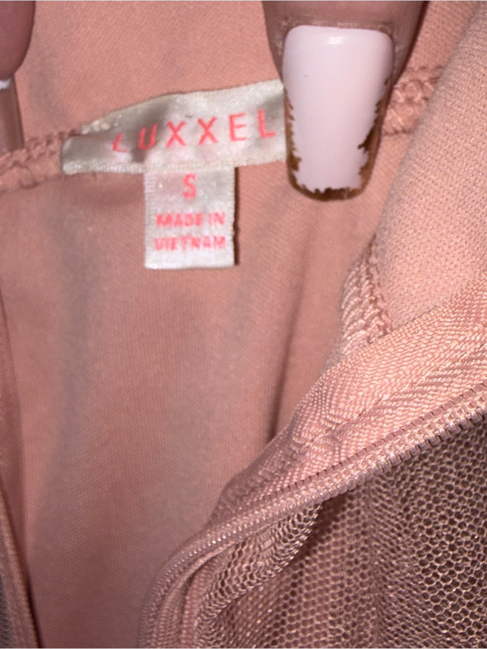 New Gorgeous LUXXEL Dusty Rose Tulle Maxi Dress Size S - Picture 11 of 14